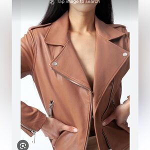 LTH JKT KAS Modern Biker Jacket Medium in Dusty Rose